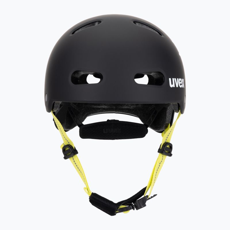 Kinderhelm UVEX Kid 4 Style bam black/lime matt 2
