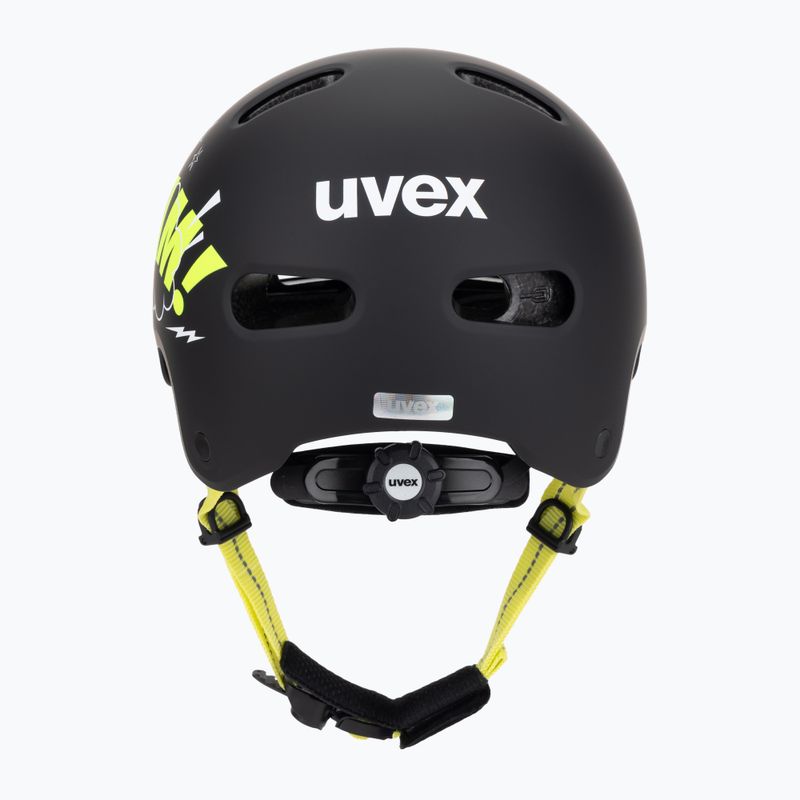 Kinderhelm UVEX Kid 4 Style bam black/lime matt 4