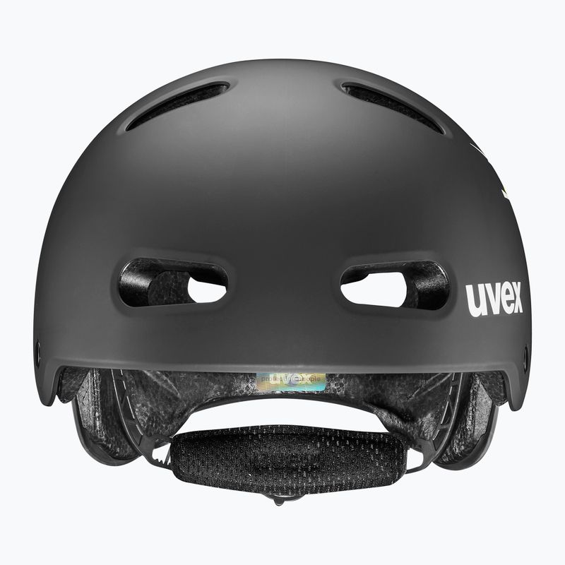 Kinderhelm UVEX Kid 4 Style bam black/lime matt 2