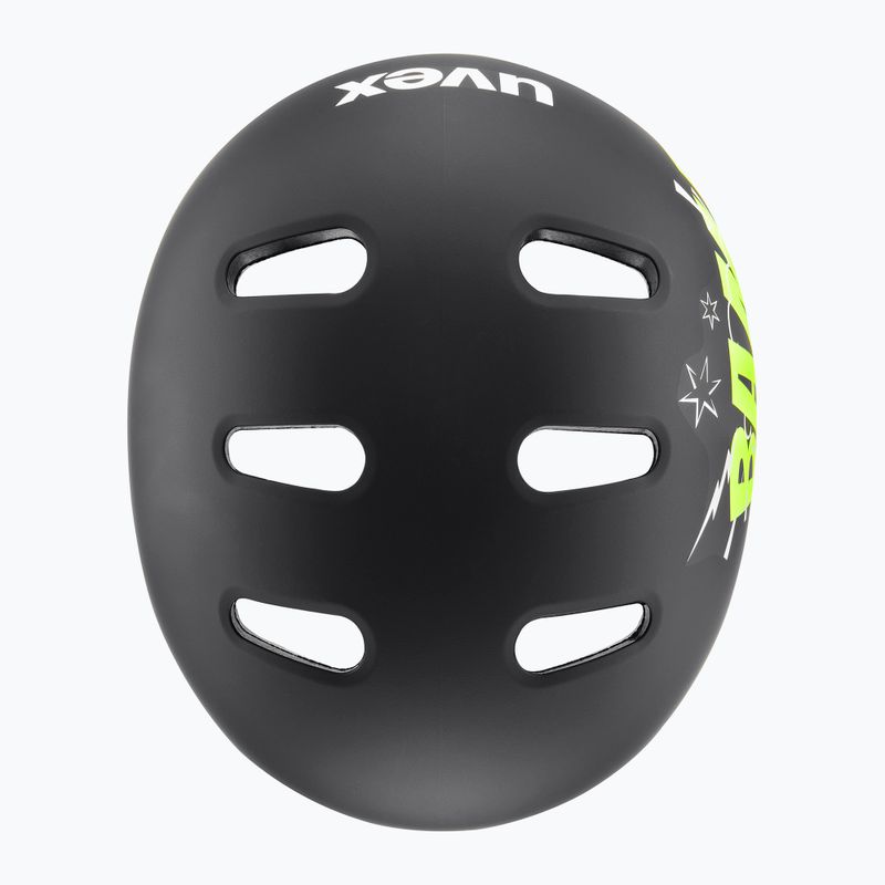 Kinderhelm UVEX Kid 4 Style bam black/lime matt 4