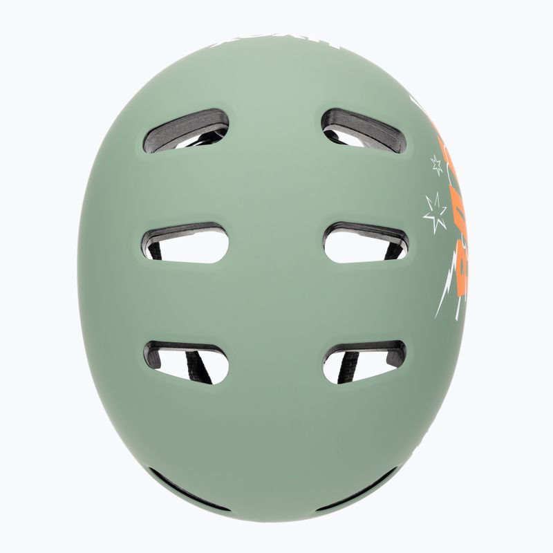 Kinderhelm UVEX Kid 4 Style bam moss green/papaya matt 6