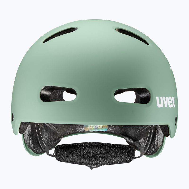 Kinderhelm UVEX Kid 4 Style bam moss green/papaya matt 2