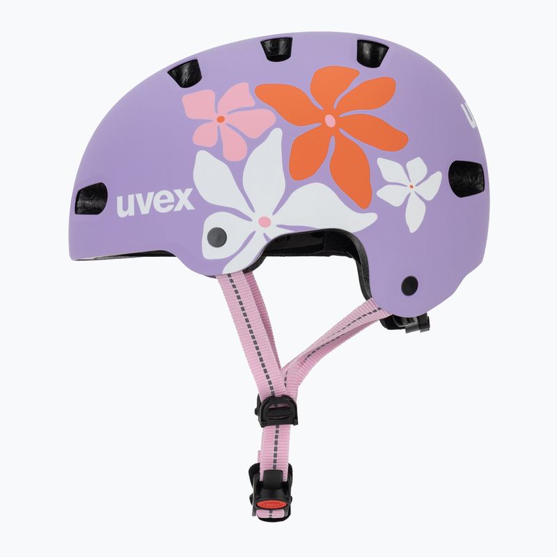 Kinderhelm UVEX Kid 4 Style flower lilac matte 3
