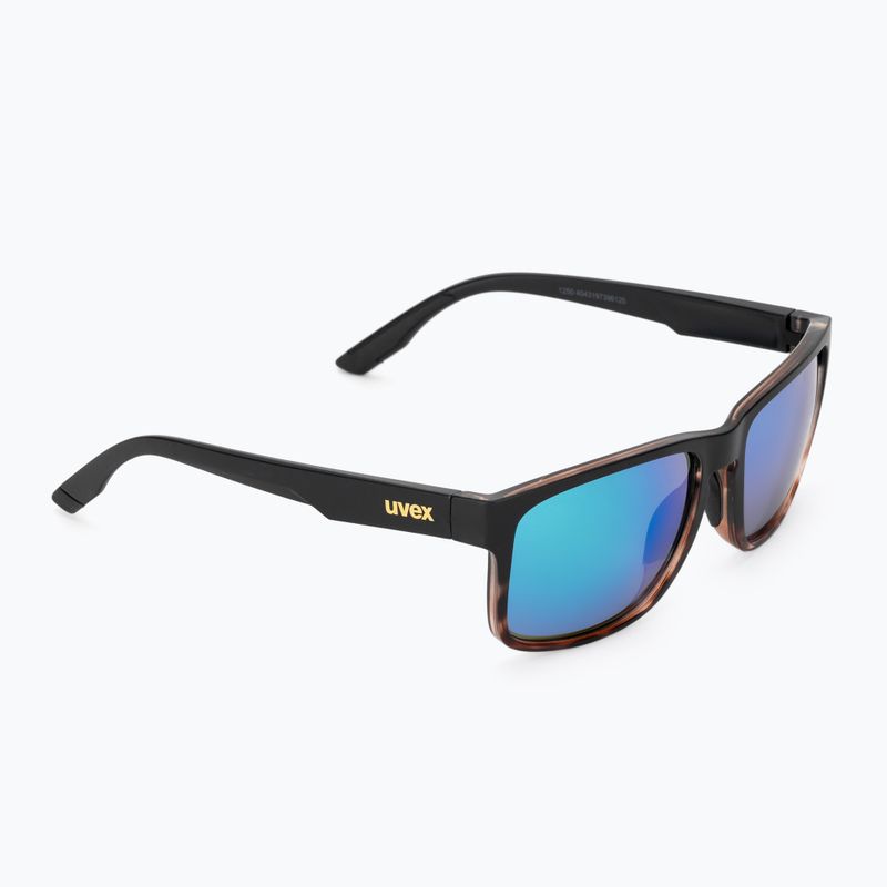 Sonnenbrille UVEX Poise black demi matt/mirror green