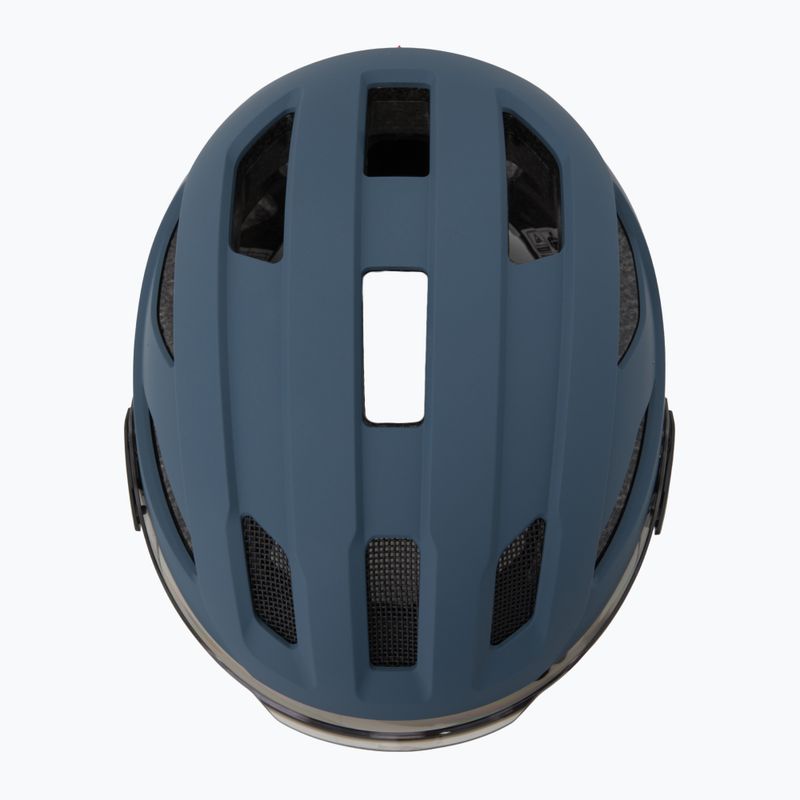 Fahrradhelm UVEX Stride Visor stone blue matt/lite mirror silver 6