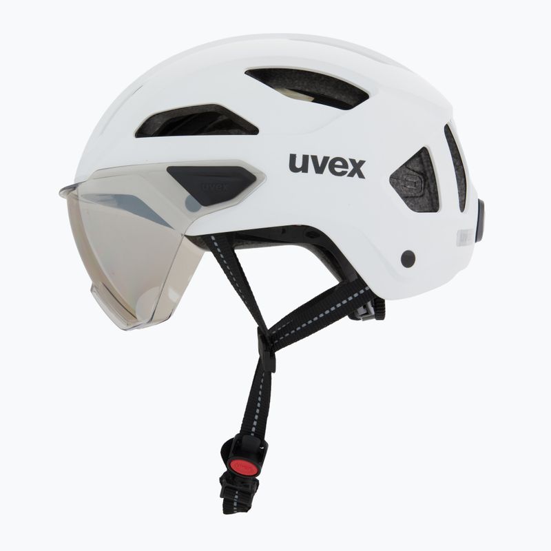 Fahrradhelm UVEX Stride Visor white matt/lite mirror silver 3