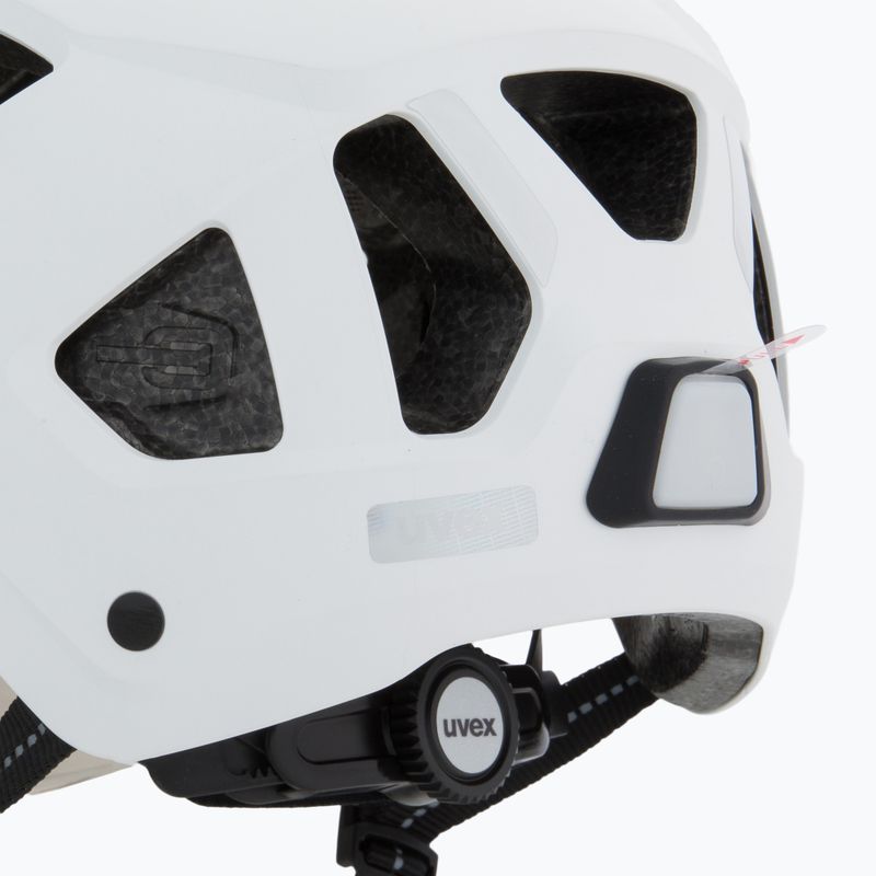 Fahrradhelm UVEX Stride Visor white matt/lite mirror silver 7