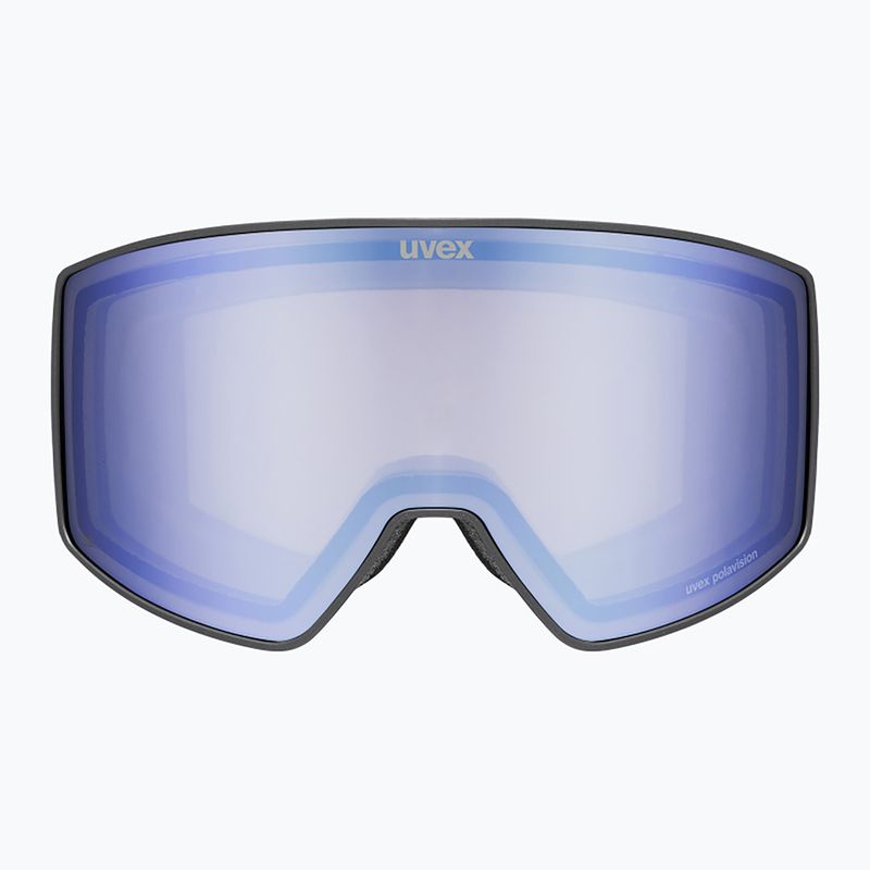 Skibrille UVEX Scenic P S0-S4 black matt/mirror blue/pola 2