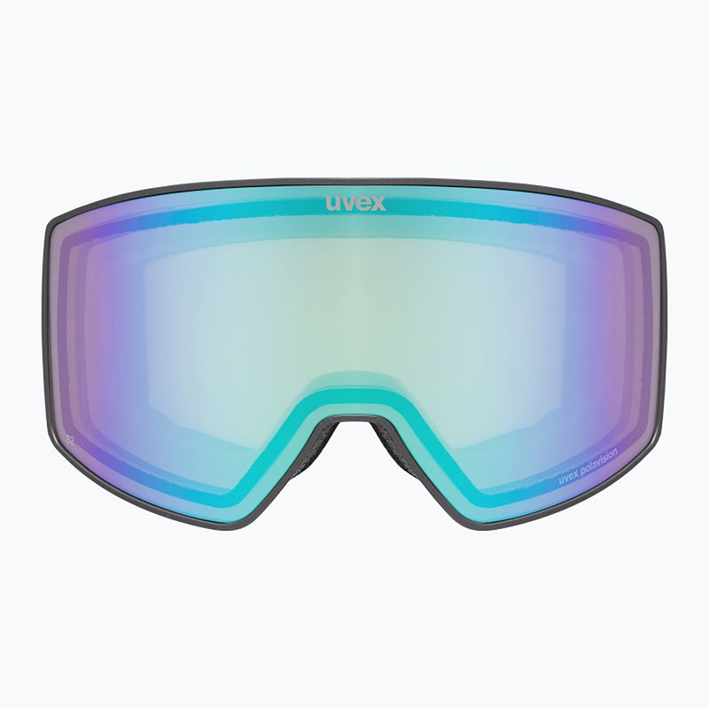 Skibrille UVEX Scenic P S0-S4 black matt/mirror green/pola 2