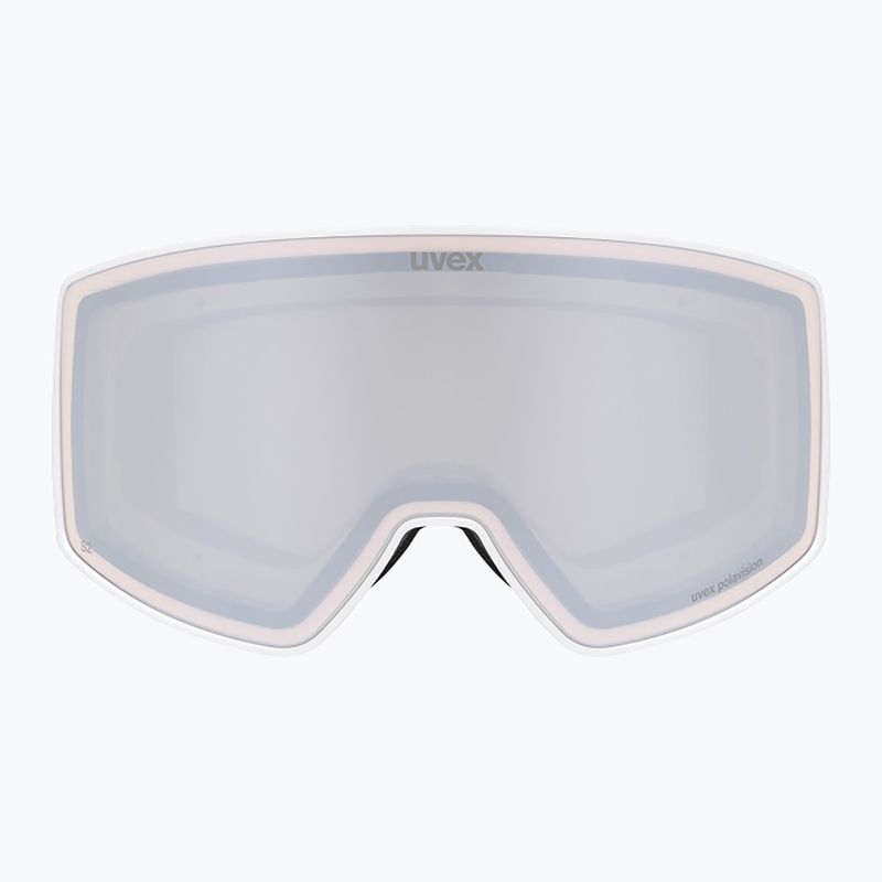 Skibrille UVEX Scenic P S0-S4 white matt/mirror silver/pola 2