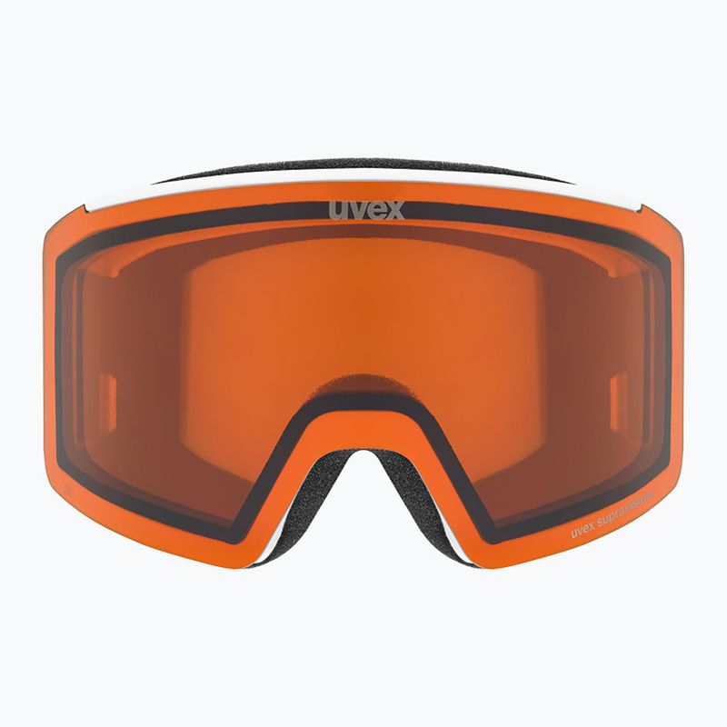 Skibrille UVEX Ignite LG S2 white matt/orange 2