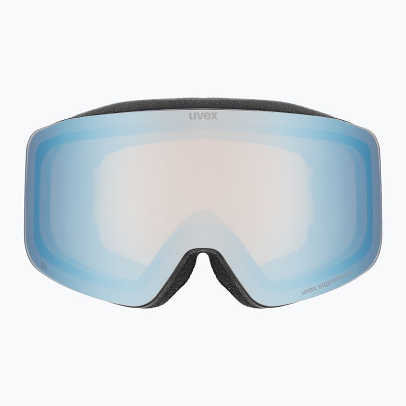 Kinder-Skibrille UVEX Pwdr FM Jr S2 black matt/mirror sapphire 2