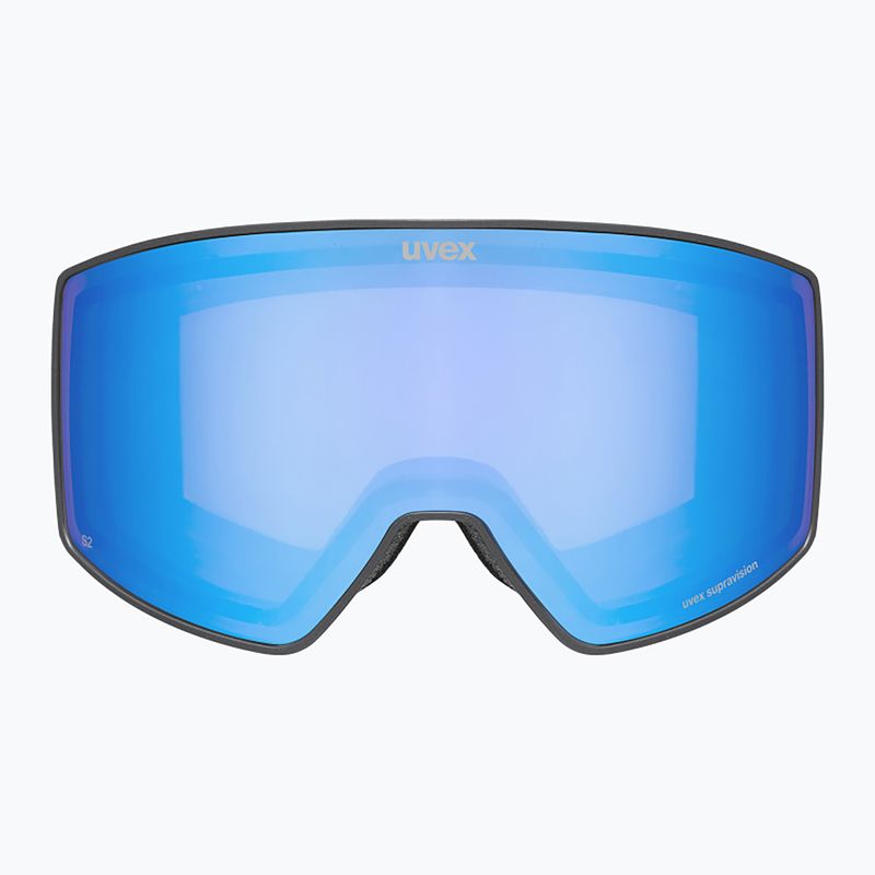 Skibrille UVEX Scenic FM S2 black matt/mirror blue 2