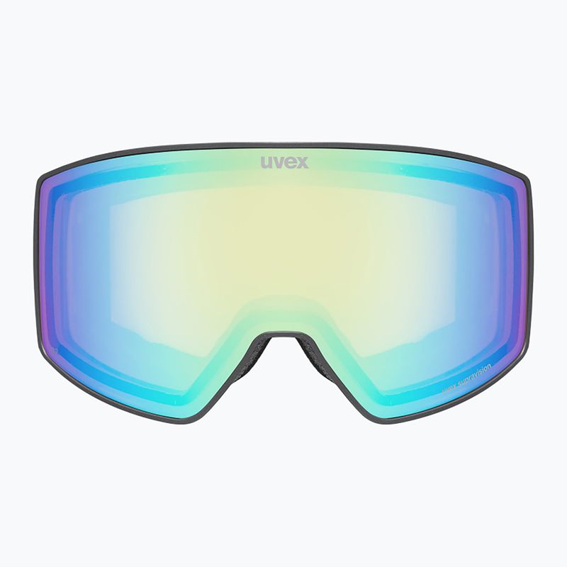 Skibrille UVEX Scenic FM S2 black matt/mirror green 2