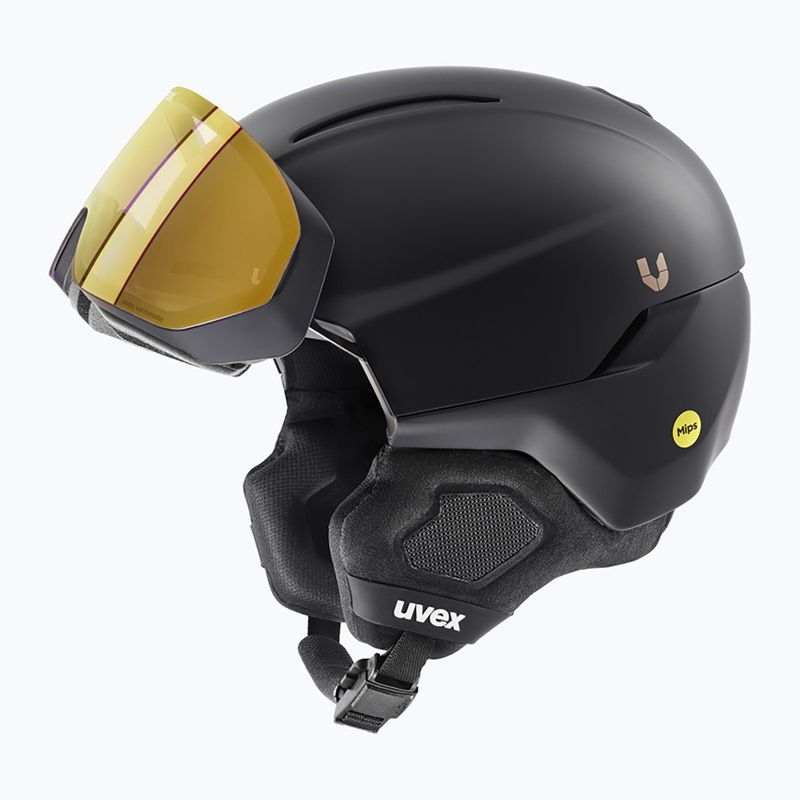 Skihelm UVEX Ultimate Horizon MIPS black/black mat 6