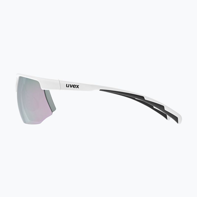 Sonnenbrille UVEX Aerios Small white matt/mirror rose 5