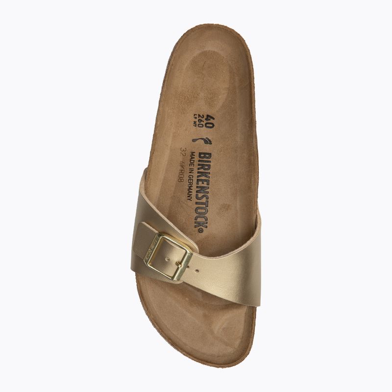 BIRKENSTOCK Madrid BF Schmal Gold Flip-Flops 6