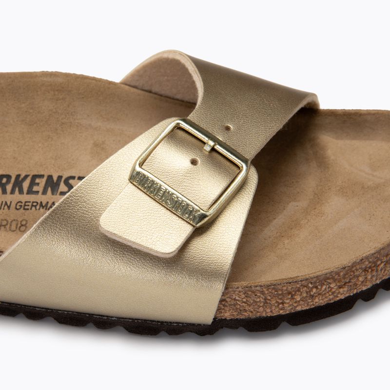 BIRKENSTOCK Madrid BF Schmal Gold Flip-Flops 8