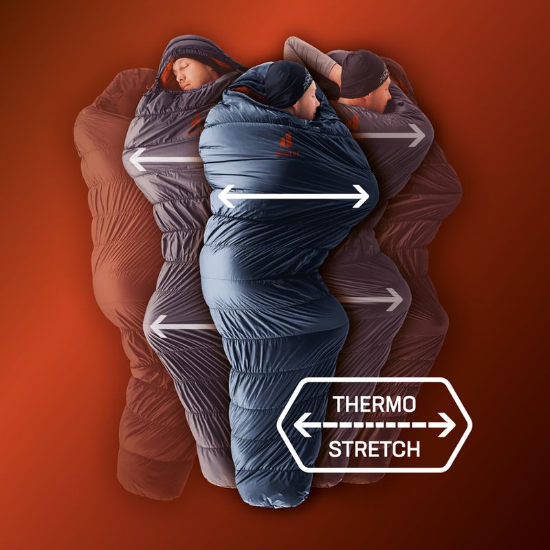 Deuter Exosphere +4° Salbei/Paprika Schlafsack 9