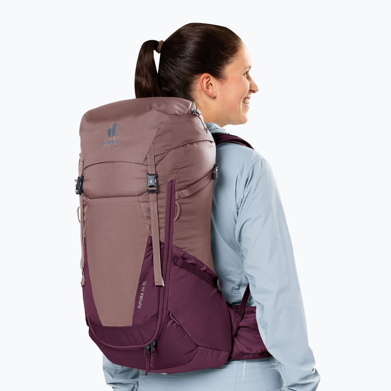 Trekkingrucksack deuter Futura 24 l SL ash rose/blackcurrant 13