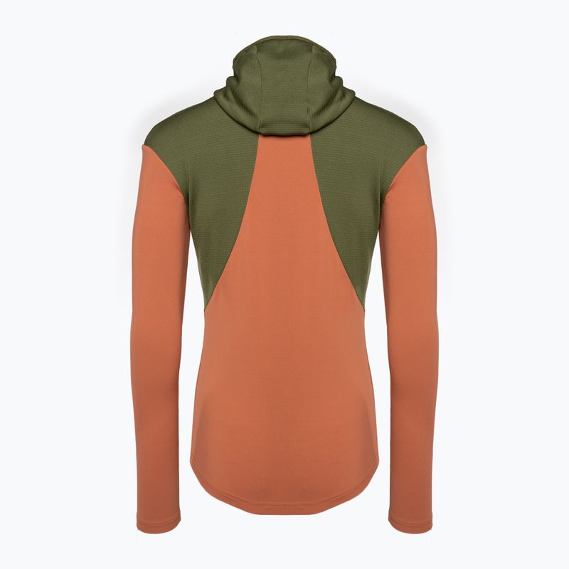 Damen Maloja SchioM grün-orangefarbenes Sweatshirt 34150-1-0560 2