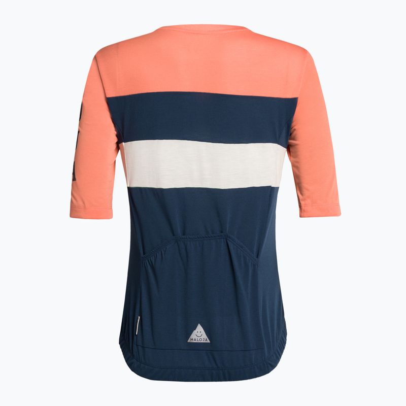 Radtrikot Damen Maloja WallisM dunkelblau-orange 3516 2