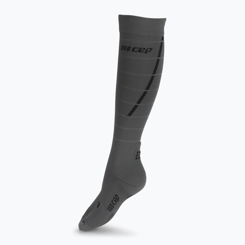 CEP Reflektierende graue Damen Kompressions-Laufsocken WP402Z2000 2