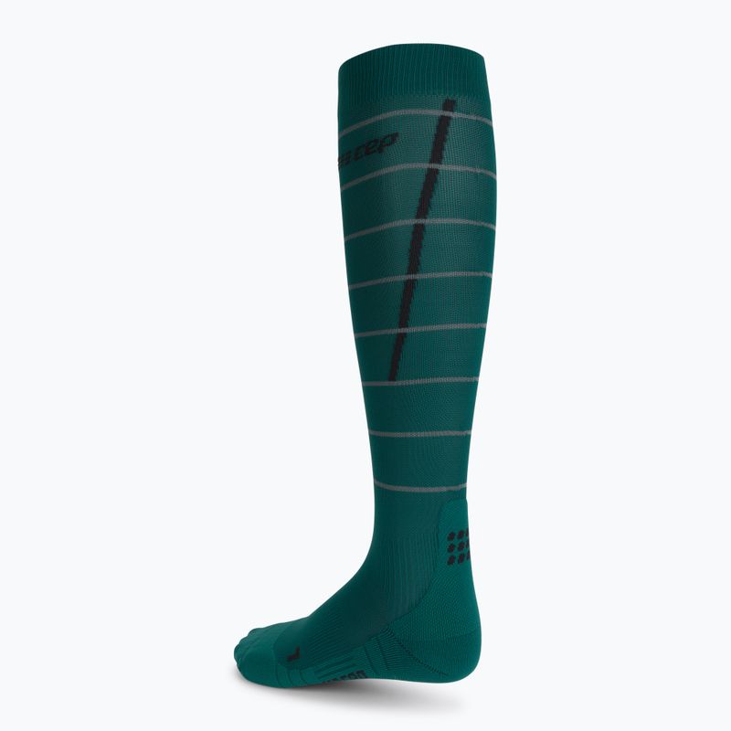 CEP Reflective Herren Kompressions-Laufsocken grün WP50GZ2000 2