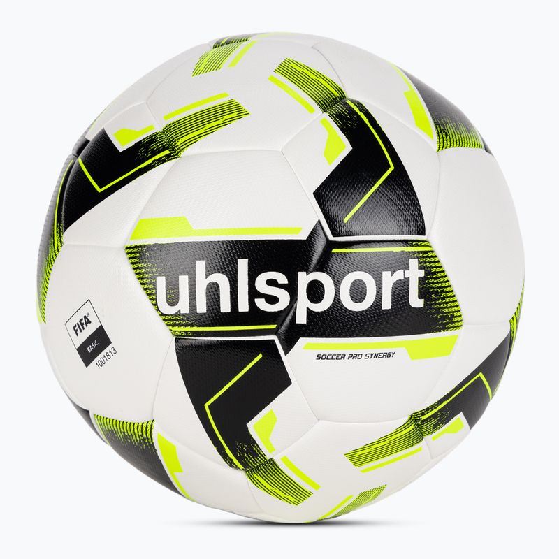 Fußball uhlsport Soccer Pro Synergy weiß/schwarz/fluo gelb Größe 5