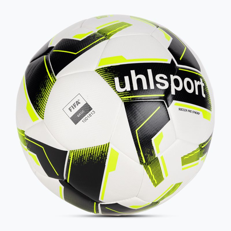 Fußball uhlsport Soccer Pro Synergy weiß/schwarz/fluo gelb Größe 5 2