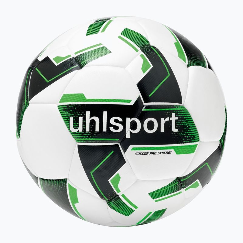 Fußball uhlsport Soccer Pro Synergy weiß/schwarz/fluo grün Größe 3 4