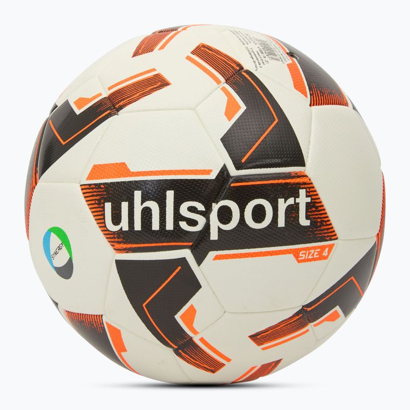 Uhlsport Resist Synergy Fußball weiß/schwarz/fluo orange Größe 4