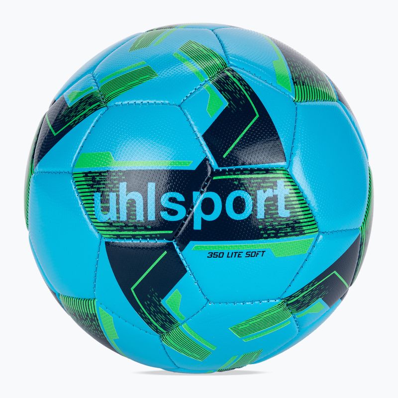 Fußball uhlsport Lite Soft 350 eisblau/navy/fluo grün Größe 5