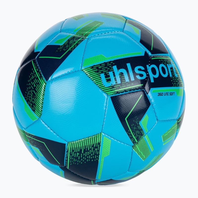 Fußball uhlsport Lite Soft 350 eisblau/navy/fluo grün Größe 5 2