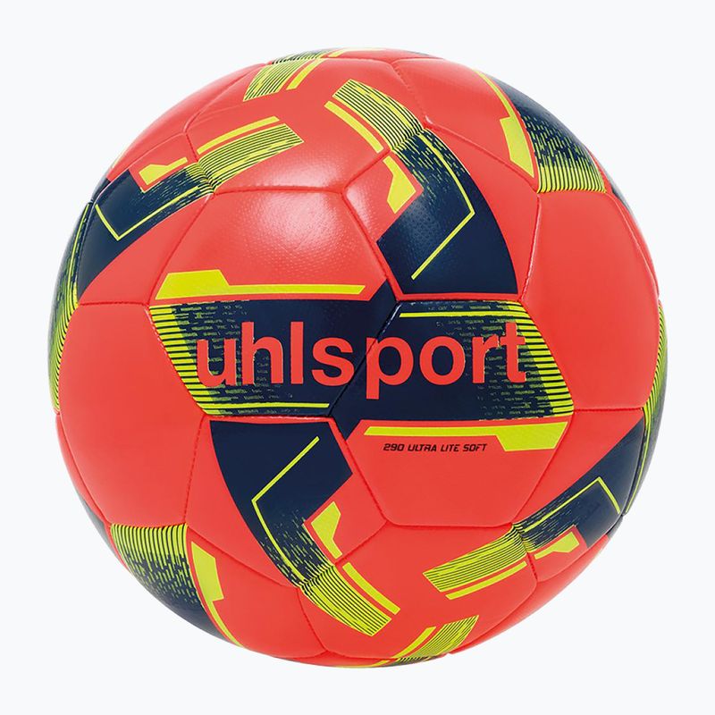 Fußball uhlsport Lite Soft 290 fluo rot/navy/fluo gelb Größe 3