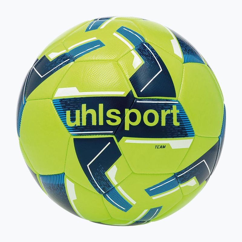 Fußball uhlsport Team fluo gelb/navy/weiß Größe 4 4