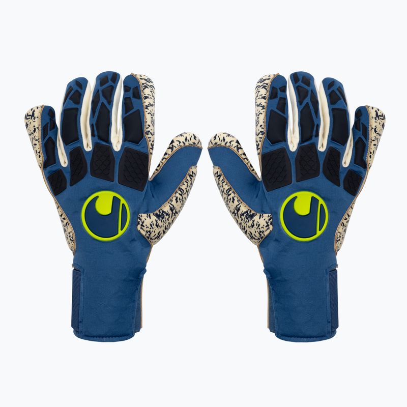 Uhlsport Hyperact Supergrip+ HN blau und weiß Torwarthandschuhe 101123201