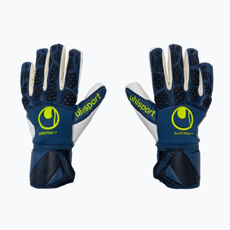 Uhlsport Hyperact Supersoft HN blau und weiß Torwarthandschuhe 101123601