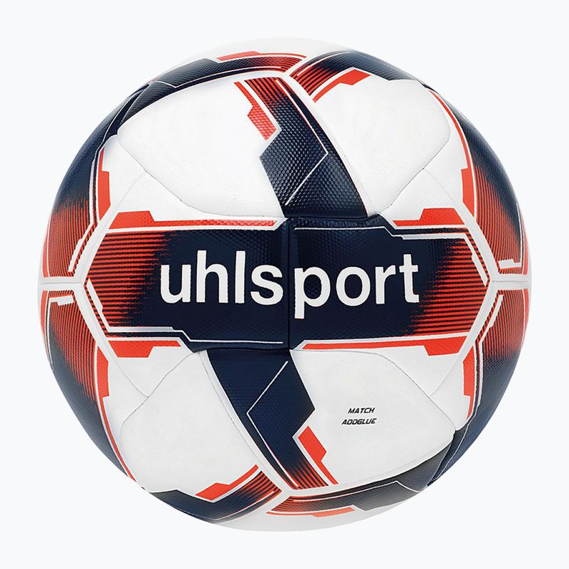 Fußball uhlsport Match Addglue weiß/navy/fluo rot Größe 5 4