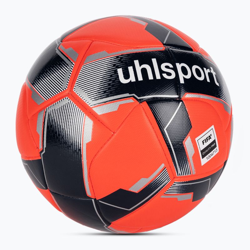Fußball uhlsport Match Addglue fluo rot/navy/silver Größe 5 2