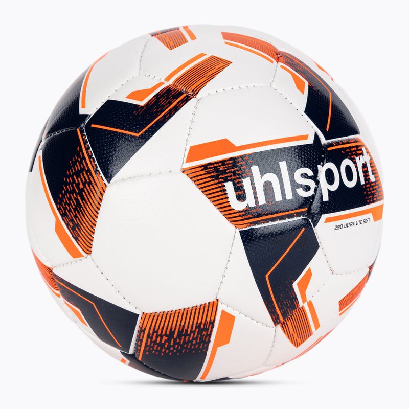 Fußball uhlsport Lite Soft 290 weiß/navy/fluo orange Größe 3 2