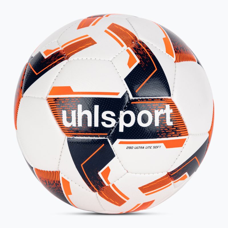 Fußball uhlsport Lite Soft 290 weiß/navy/fluo orange Größe 5