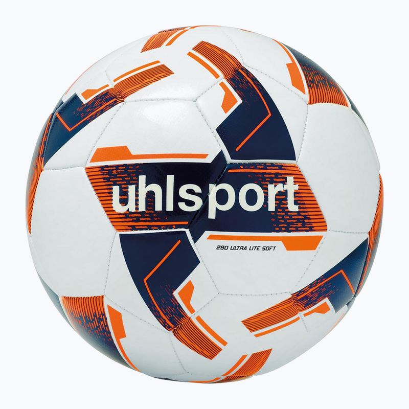Fußball uhlsport Lite Soft 290 weiß/navy/fluo orange Größe 5