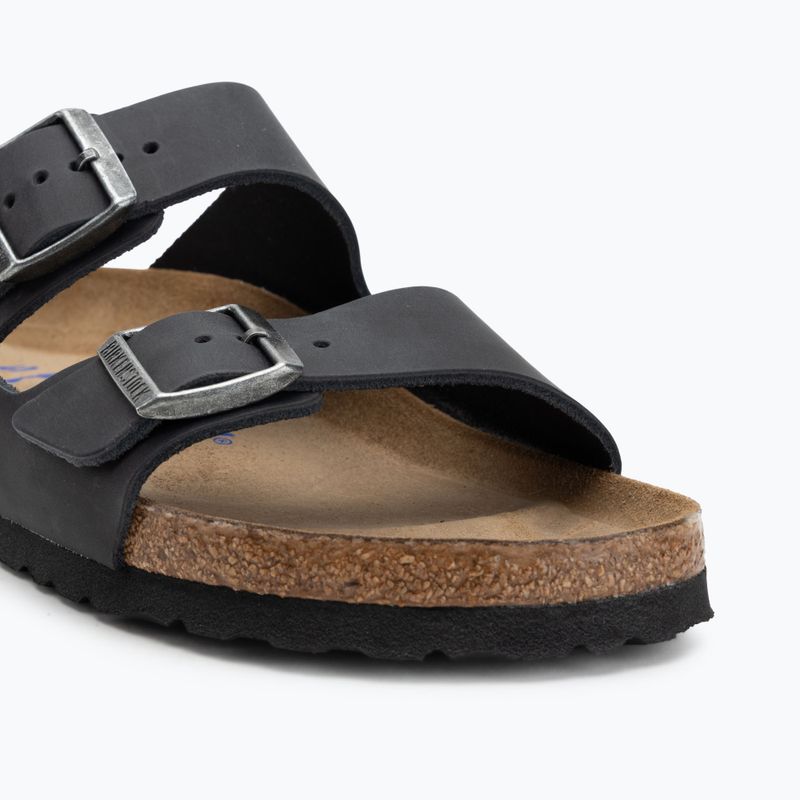 BIRKENSTOCK Arizona LEOI Schmale schwarze Flip-Flops 7