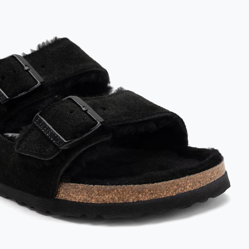 BIRKENSTOCK Arizona Shearling SL Narrow Flip-Flops schwarz 7