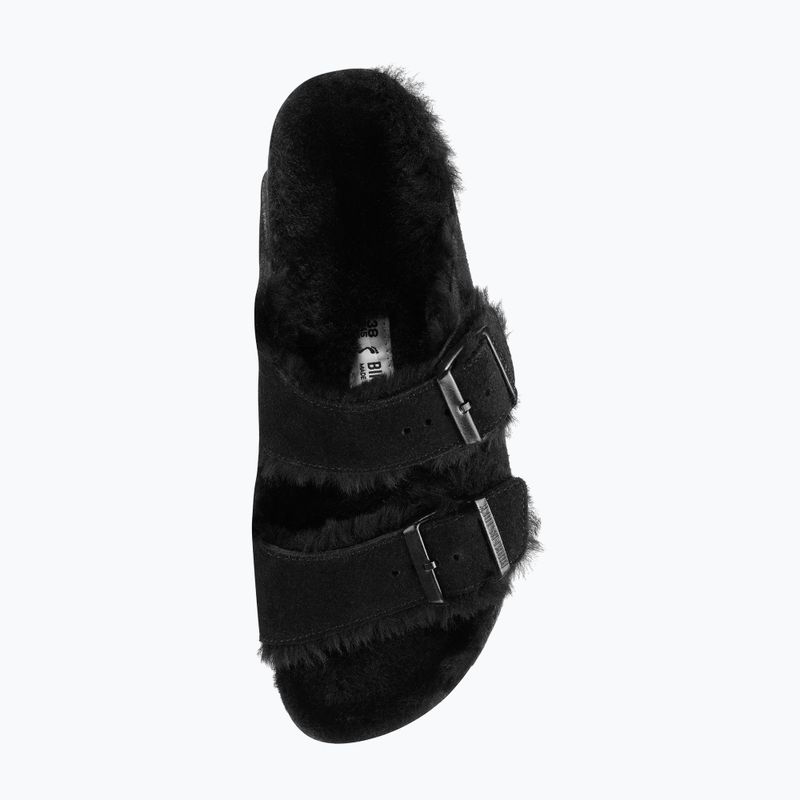 BIRKENSTOCK Arizona Shearling SL Narrow Flip-Flops schwarz 9