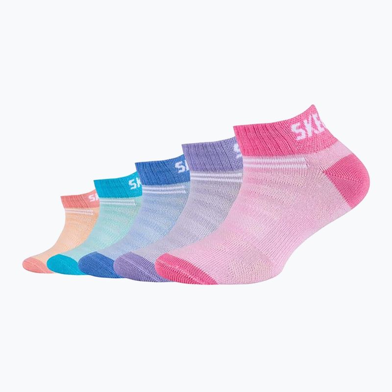 Socken Kinder Skechers Mesh Ventilation Sneaker 5 pairs prism pink