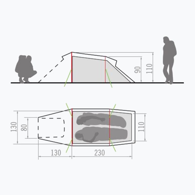 VAUDE Arco Buckeye 2-Personen-Trekkingzelt 4