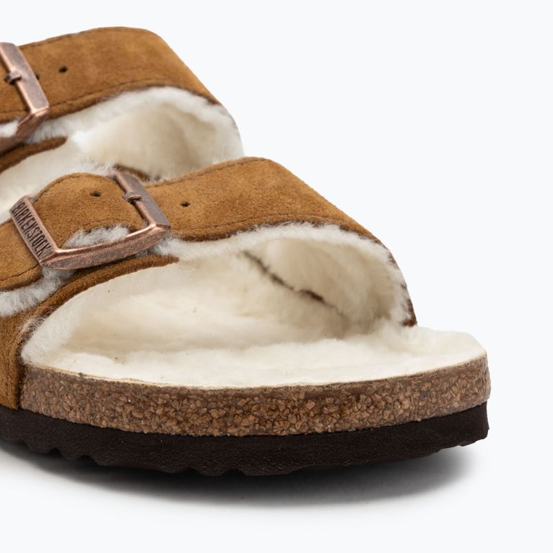 BIRKENSTOCK Arizona Shearling SL Narrow Nerz-Flip-Flops 7