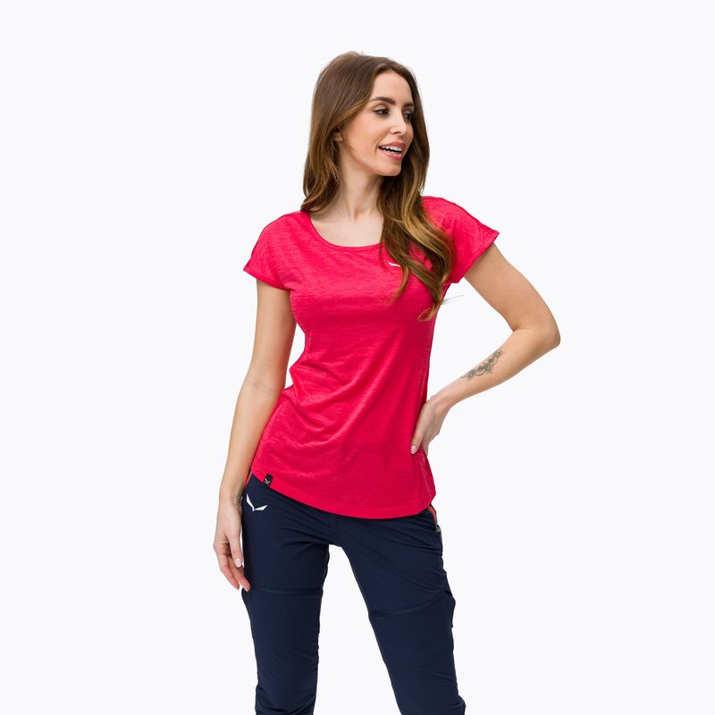 Salewa Damen-Trekking-Shirt Puez Melange Dry rosa 00-0000026538